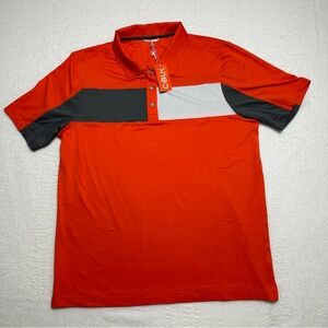 Cutter & Buck Orange Polo with Black and Gray Accents